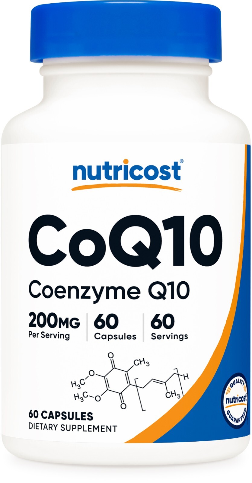Nutricost CoQ10 200mg, 60 Vegetarian Capsules, 60 Servings – Vegetarian, Non-GMO