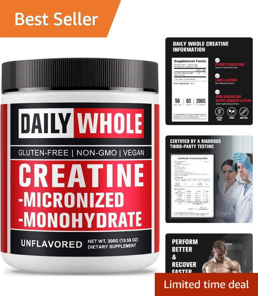 High-Quality 5000mg Micronized Creatine 300g – Supports Muscle Growth & Recovery