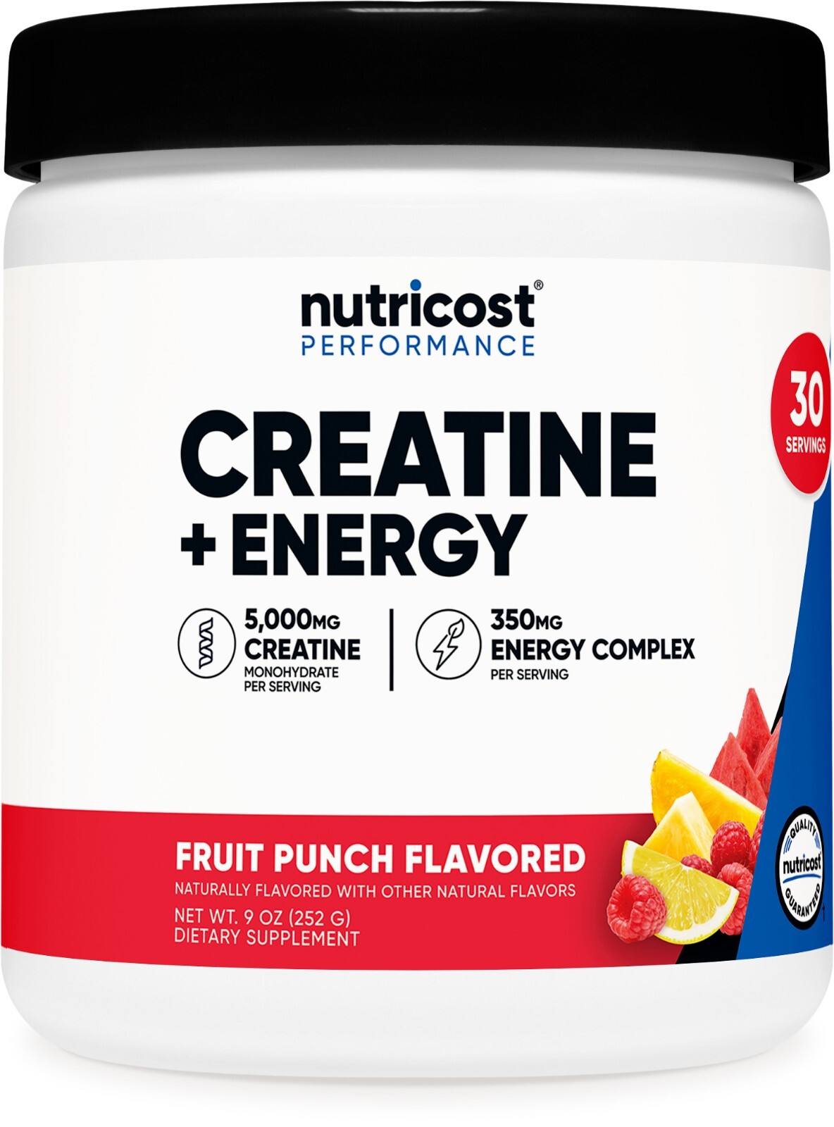 Nutricost Creatine + Energy 30 Servings (Fruit Punch Flavored)