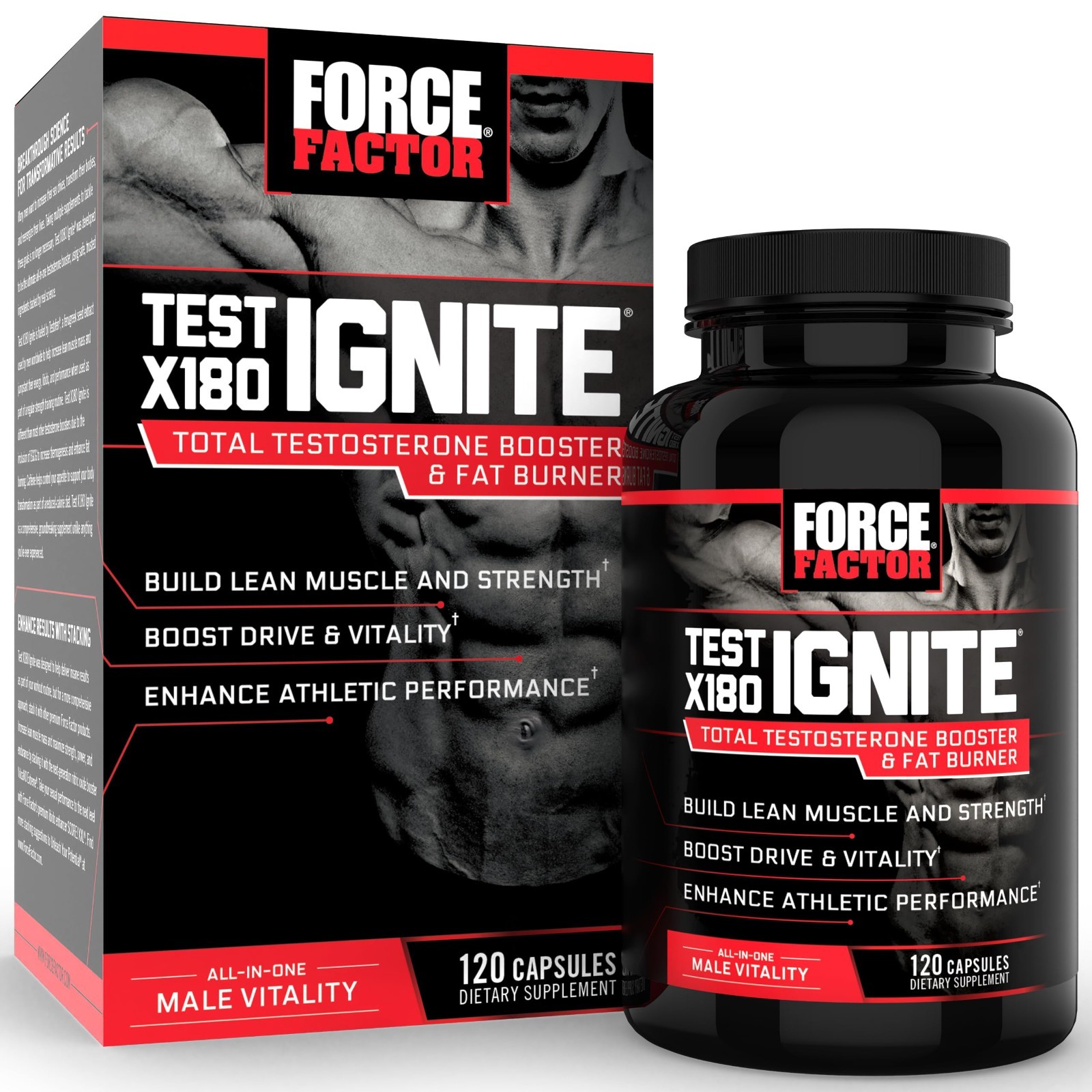 Testosterone Booster for Men – Lean Muscle Support, Energy Boost, Fenugreek & Gr