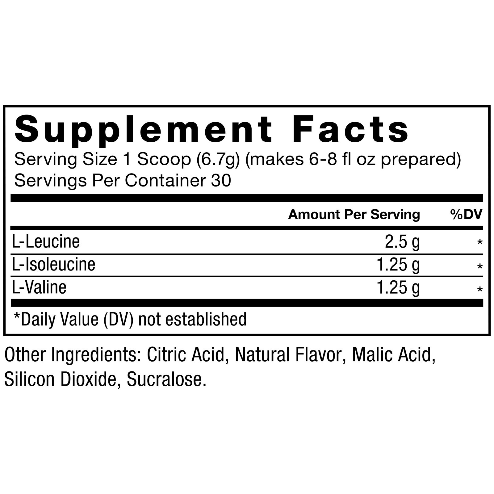FORCE FACTOR BCAA Powder 2:1:1 ratio, Amino Acid Supplement, 30 Servings