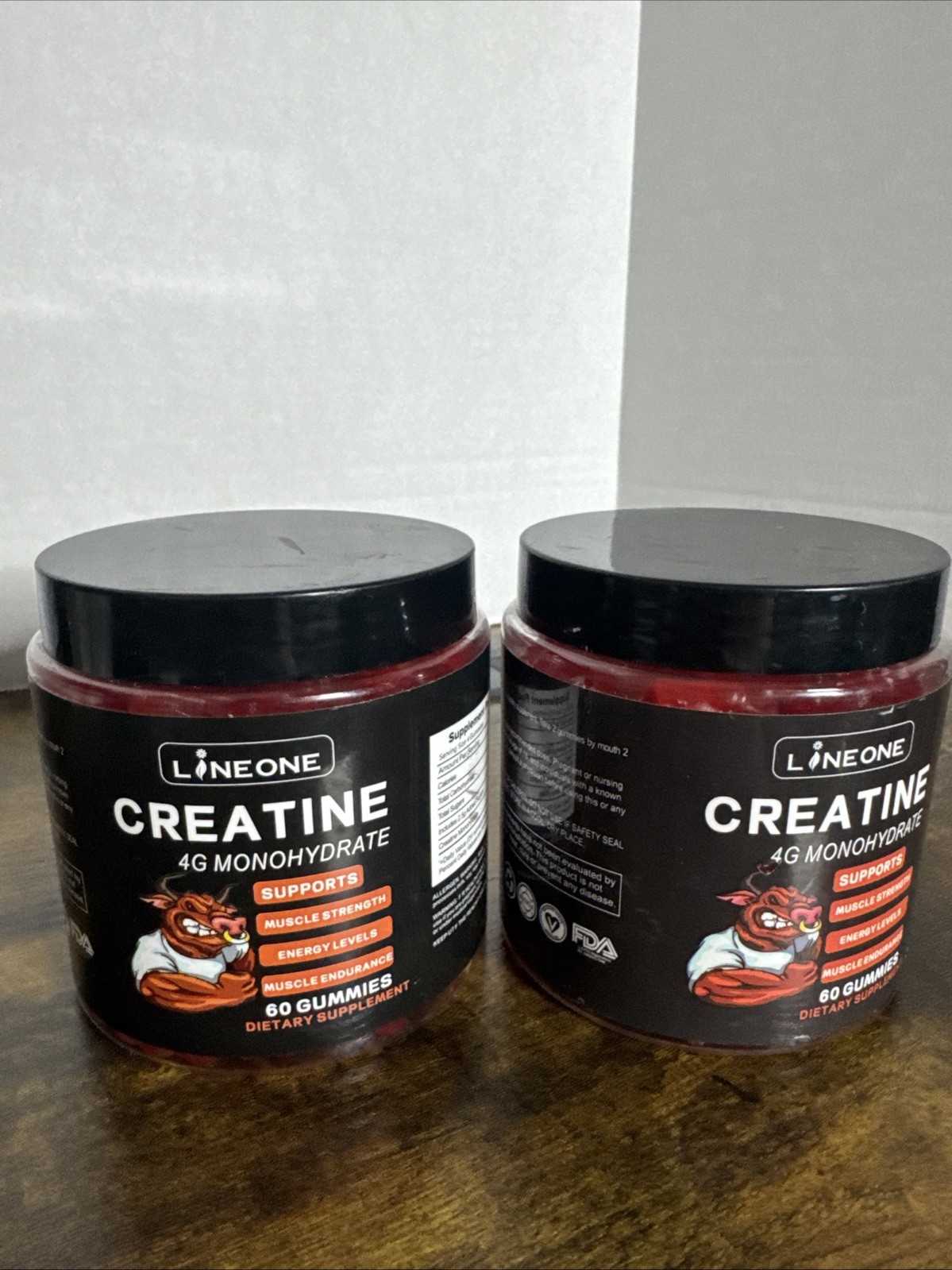 Lineone Creatine 4g Monohydrate 60 Gummies Dietary Supplement Muscle Strength x2