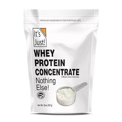 It’s Just – 100% Whey Protein Concentrate Made in USA Premium WPC-80 No Added
