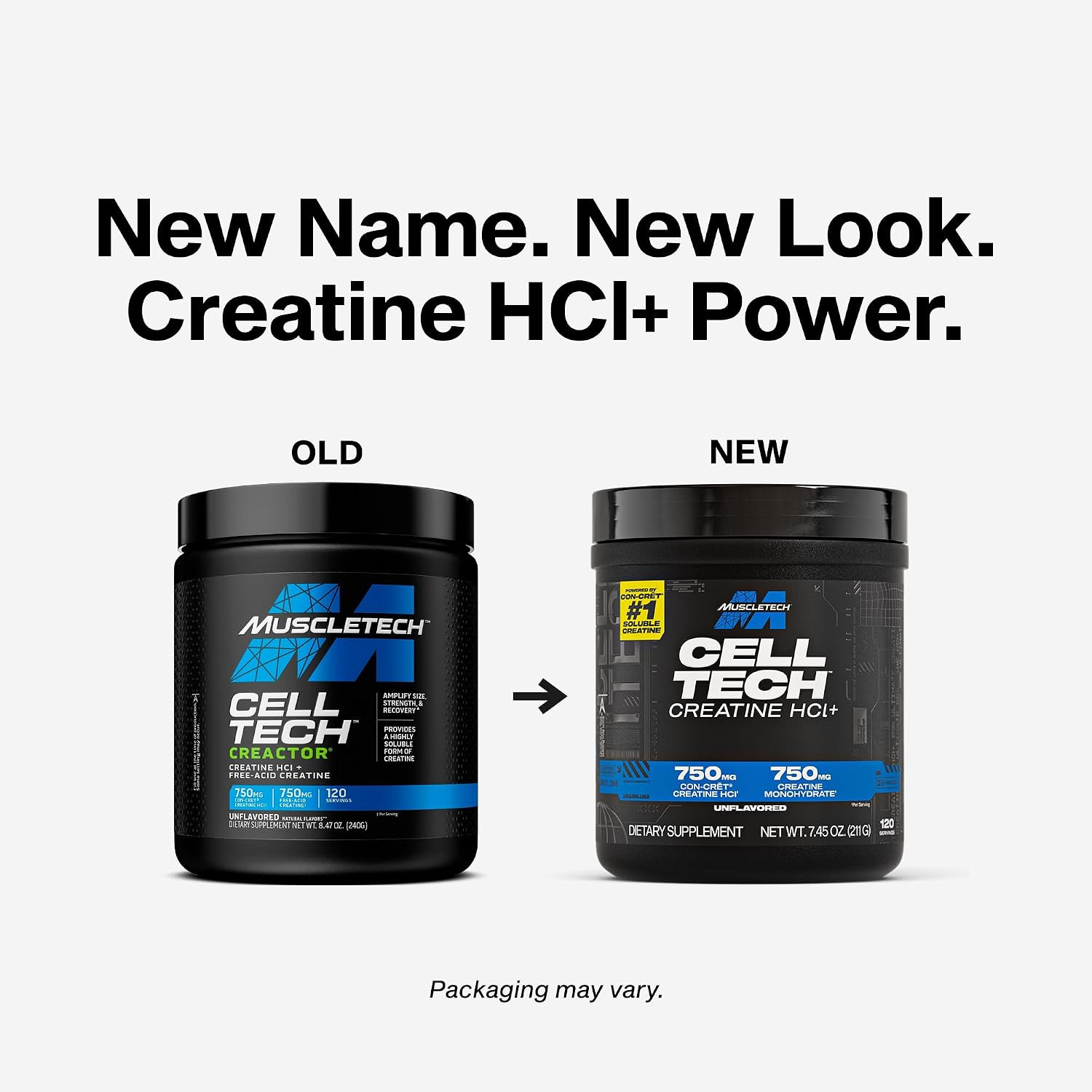 MuscleTech Cell-Tech Creactor Creatine HCl Powder, Post Workout Muscle Builder f