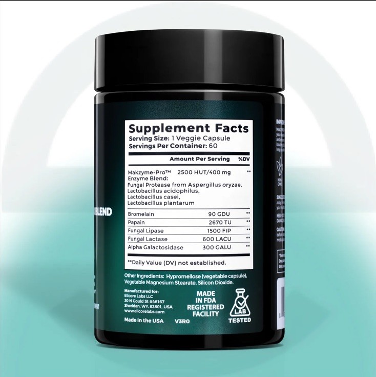 Premium Digestive Enzyme Pro Blend with Bromelain & Papaya Enzyme Exp 7/26