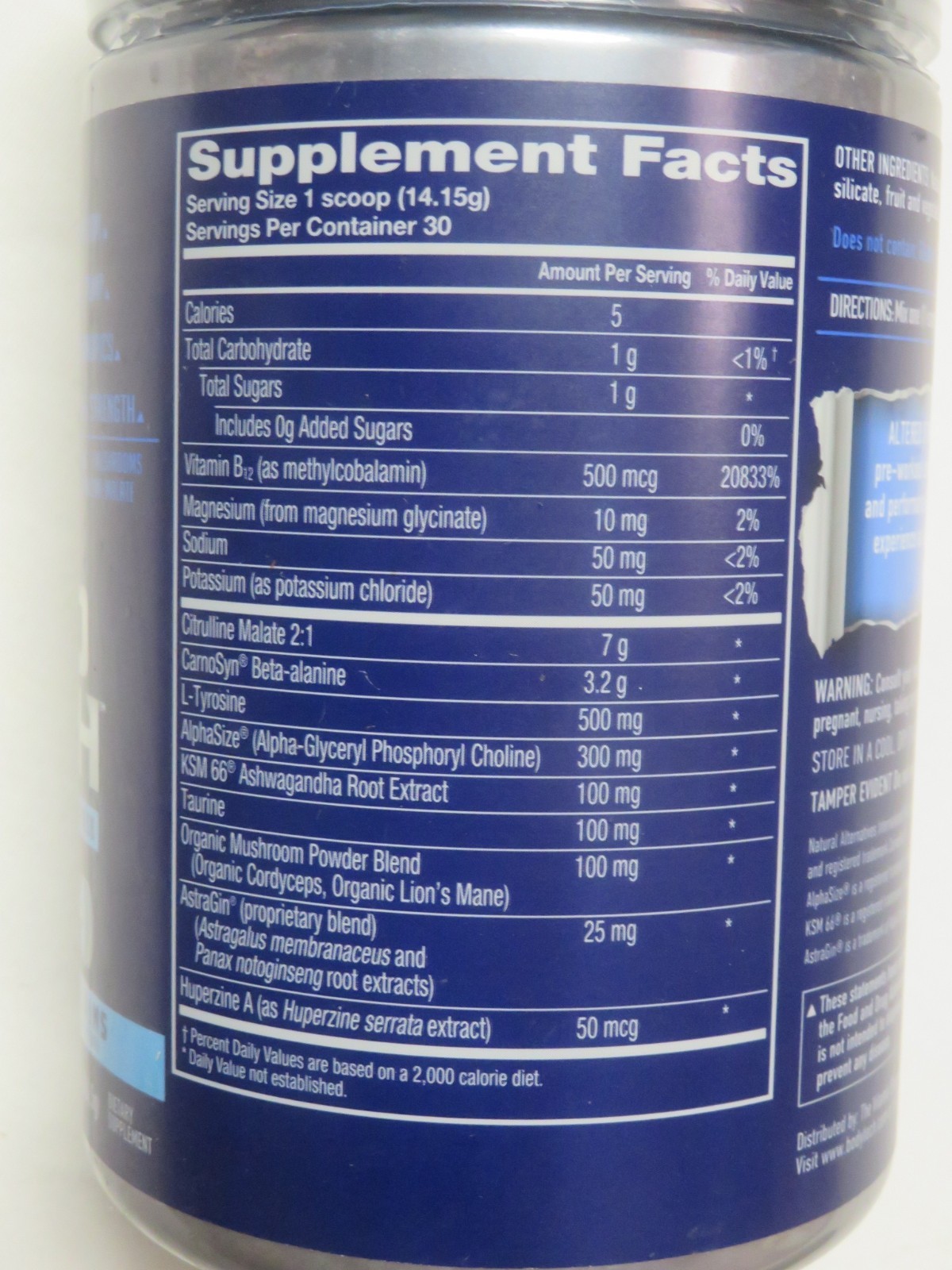 BodyTech Elite Altered Strength Pre-Workout 15 Oz 30 Servings Candy Gains Flavor