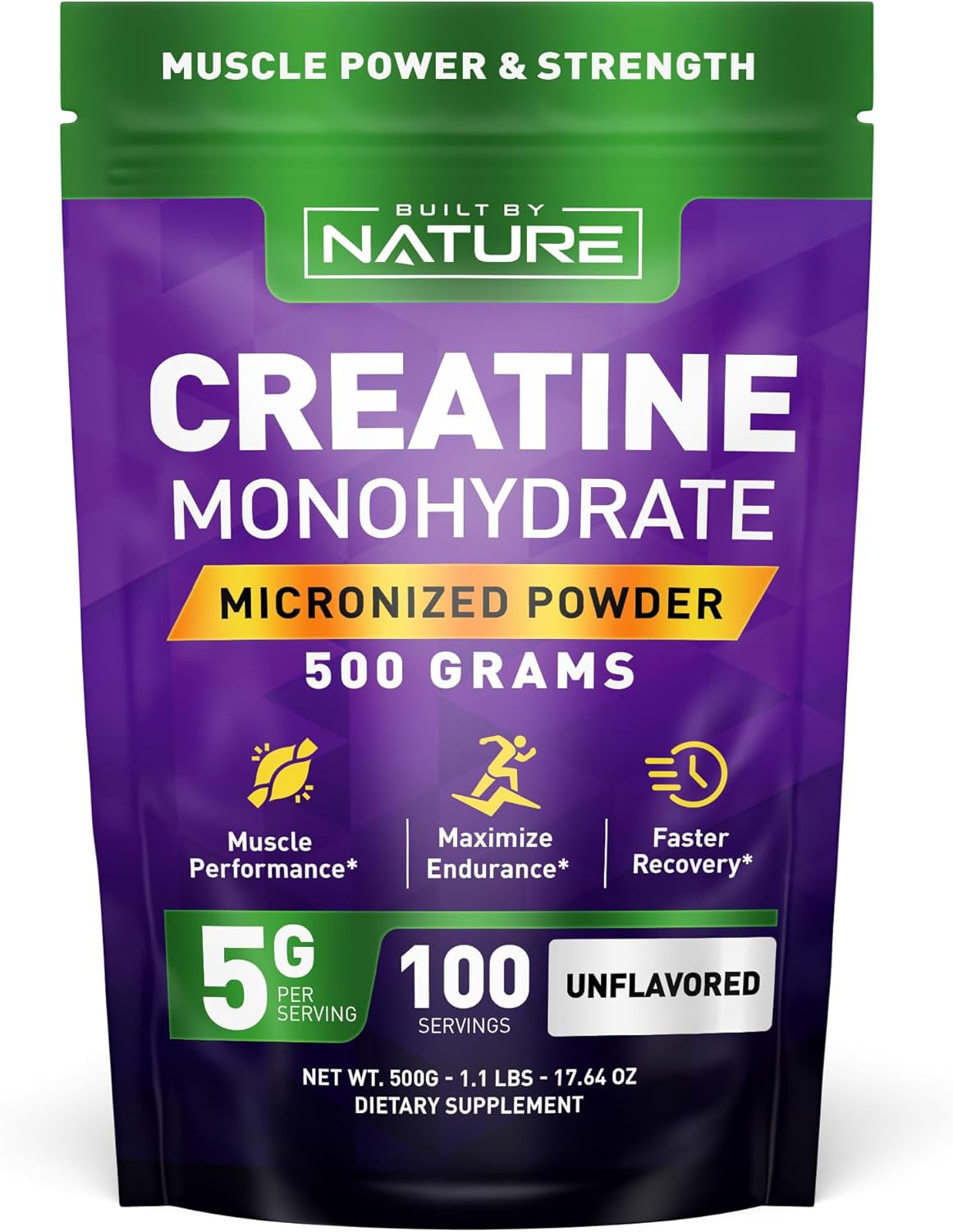 Creatine Monohydrate Powder – Micronized Creatine for Men & Women – Pure Monohyd