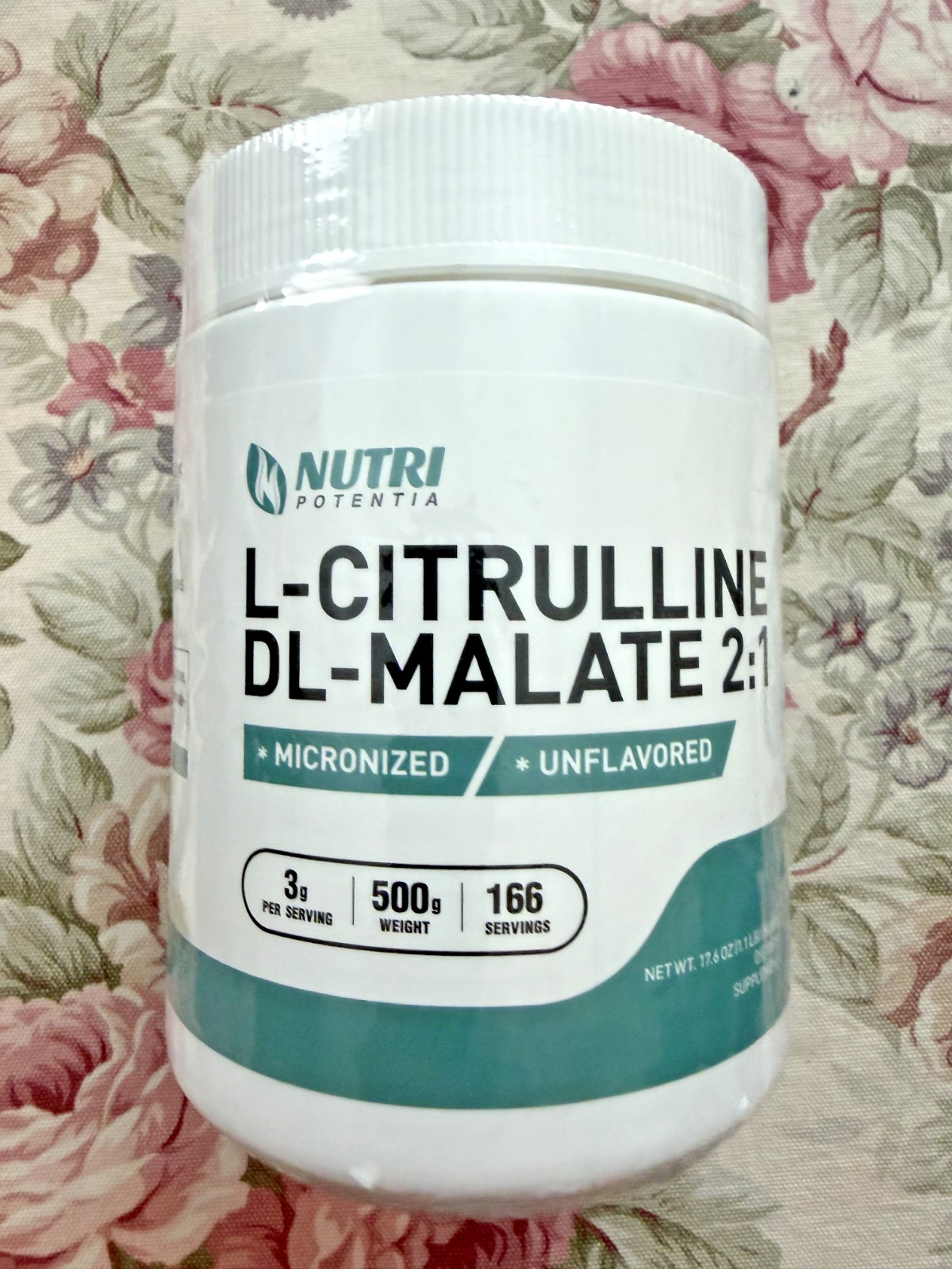 NUTRI POTENTIA L-Citrulline Malate 2:1 Powder 500g, Citrulline Malate Supplement