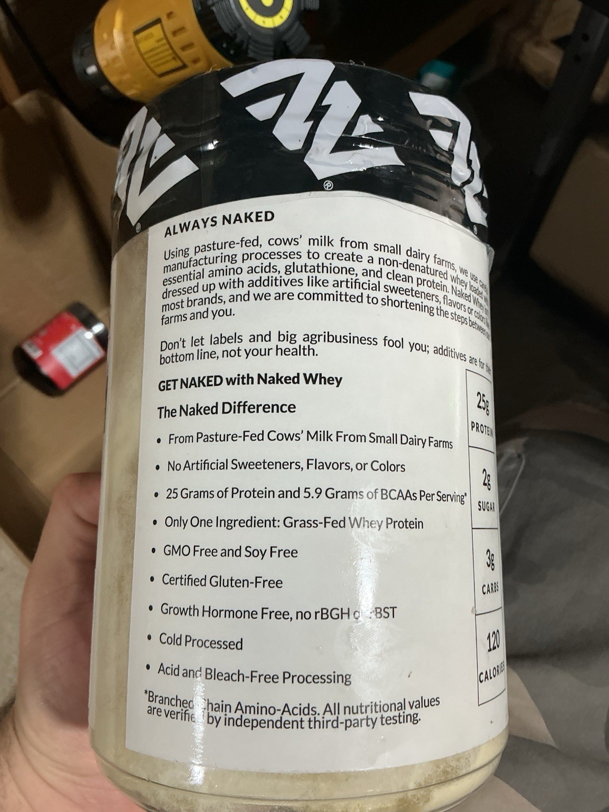 NAKED Whey 1Lb – Only 1 Ingredient, Grass Fed 1 Pound (Pack of 1)