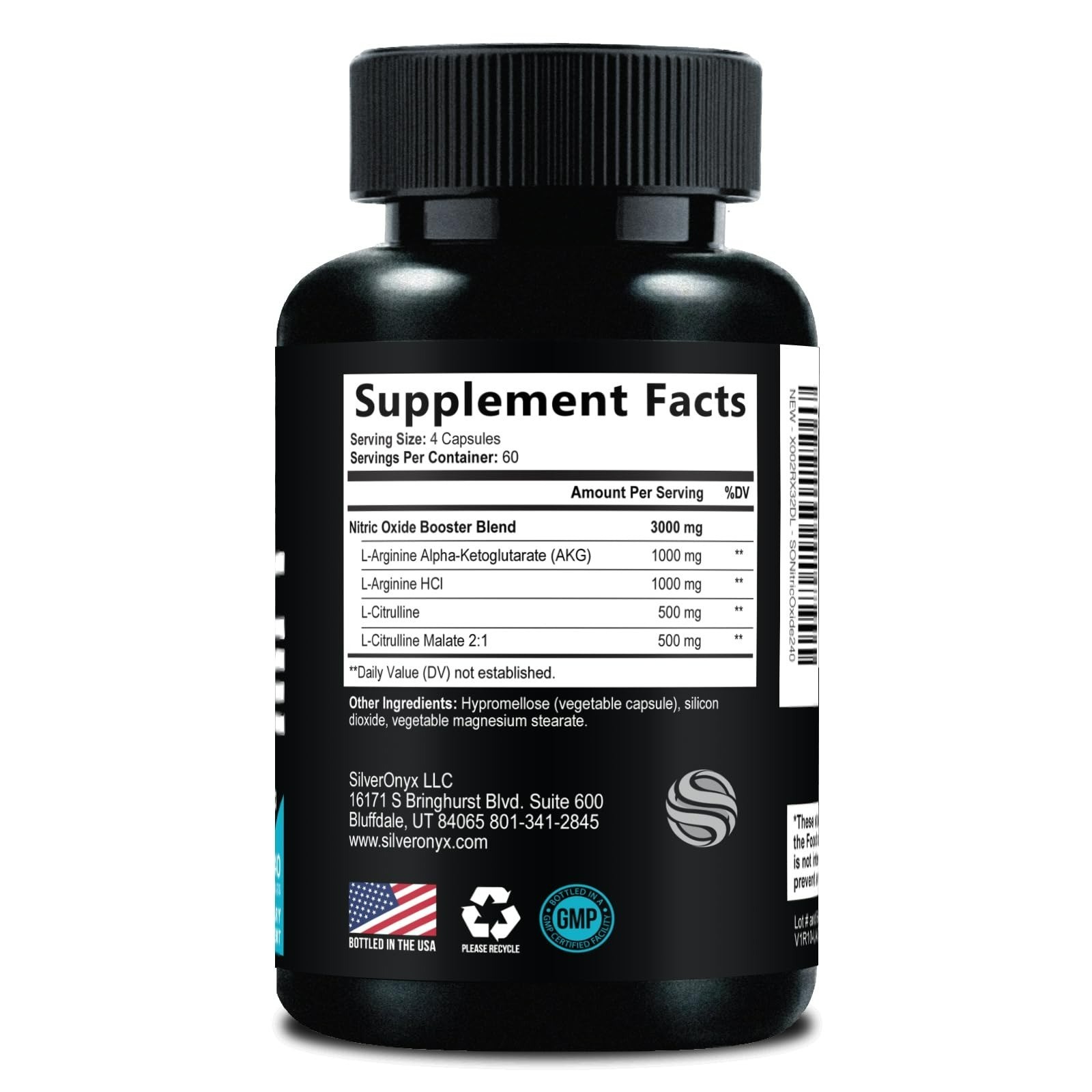 Extra Strength Nitric Oxide Booster – L-Arginine & Citrulline – 240 Capsules