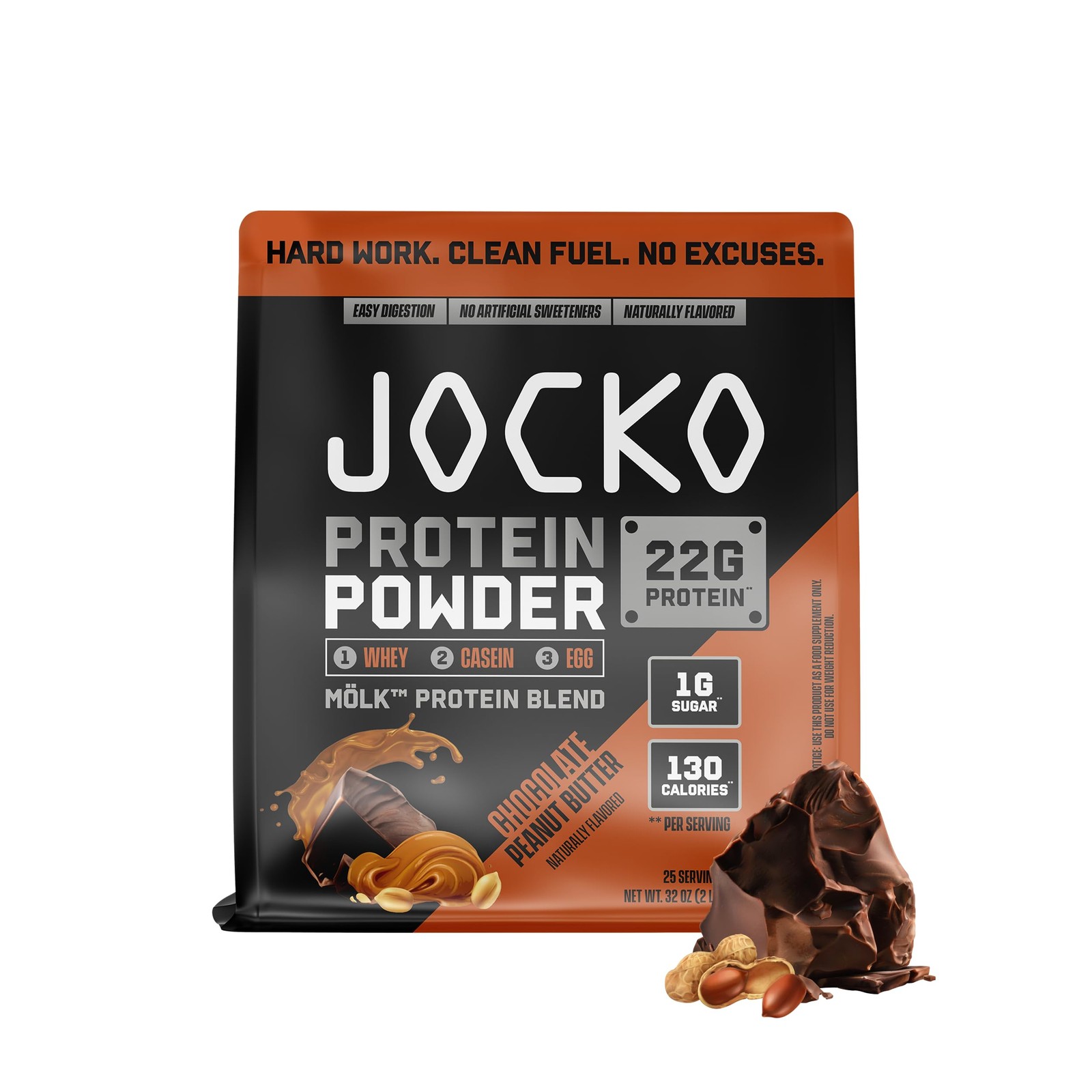 Jocko Fuel Mölk Whey Protein Powder 22g Low Sugar Monk Fruit Blend – Muscle R…