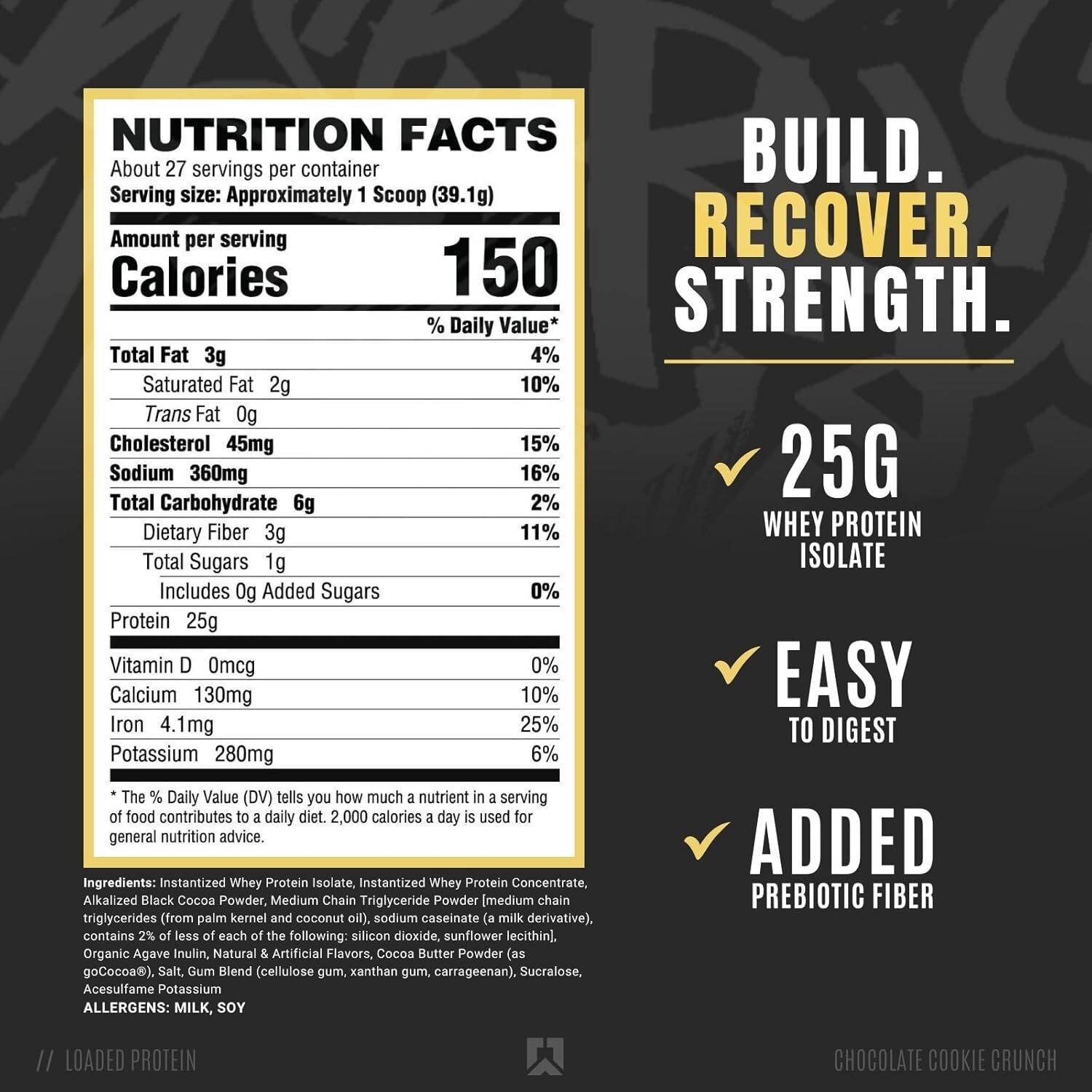 Ryse Loaded Protein 27 Servings (Chocolate Cookie Blast) 2.3 lbs – Pack of 2