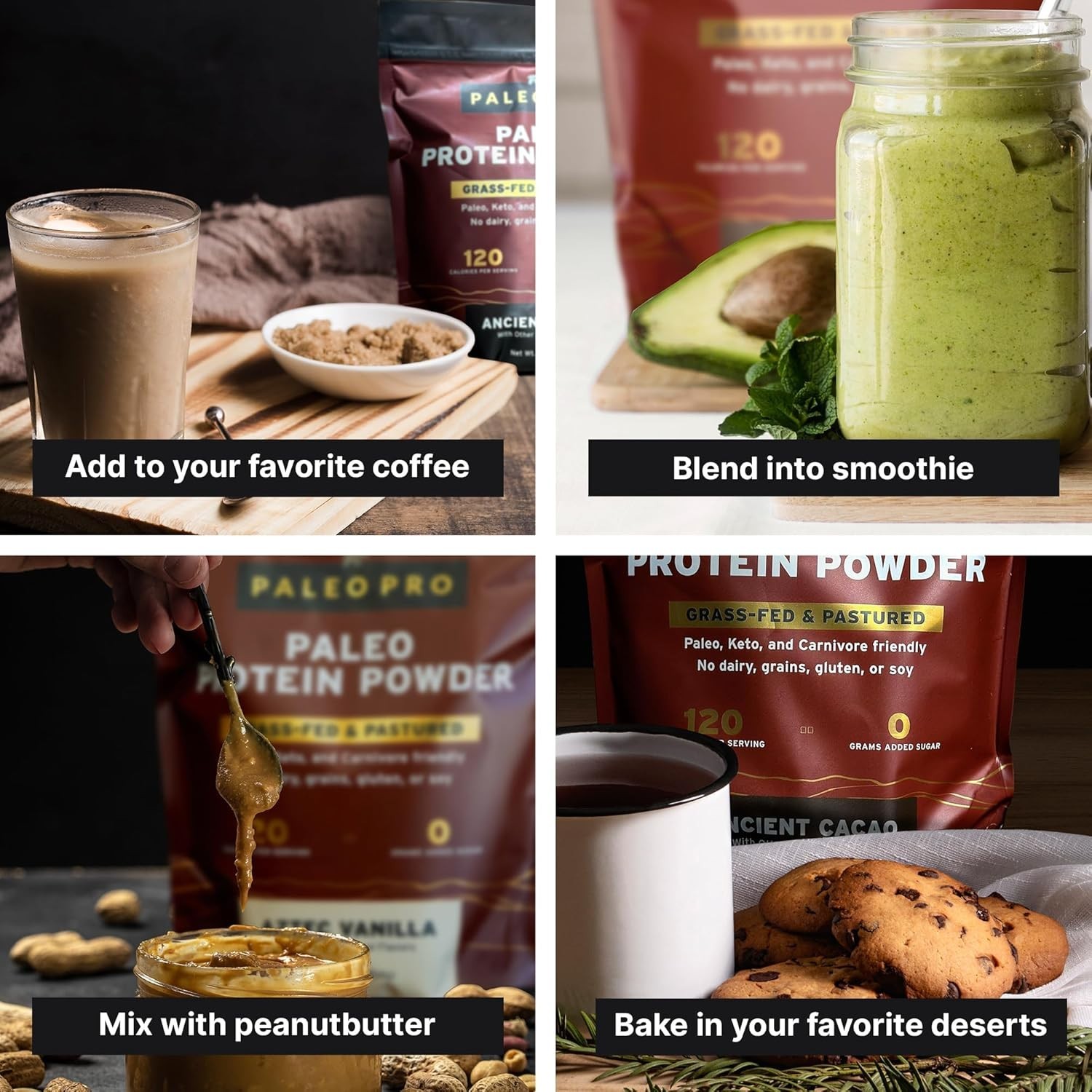 Carnivore Complete Ancient Cacao Pastured & Cage-Free Protein, Grass-Fed Beef…