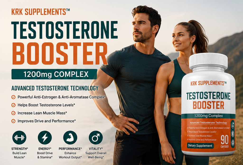 1x Testosterone Booster Tribulus Terrestris Chrysin Low Test Boost Natural