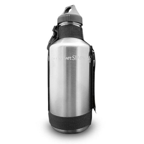New Wave Enviro 40oz Stainless Steel Water Bottle with Strap