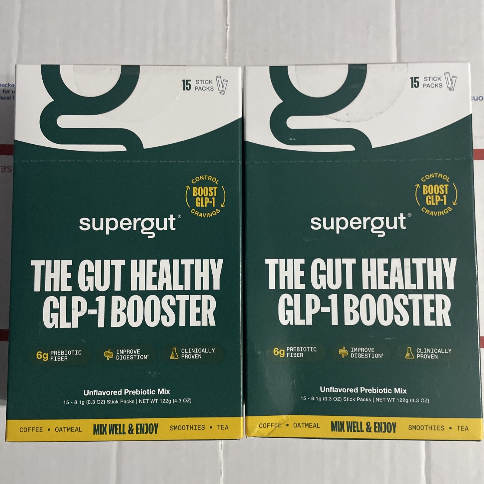Supergut Gut Healthy Booster Powder Sticks 30 Servings 2 Boxes
