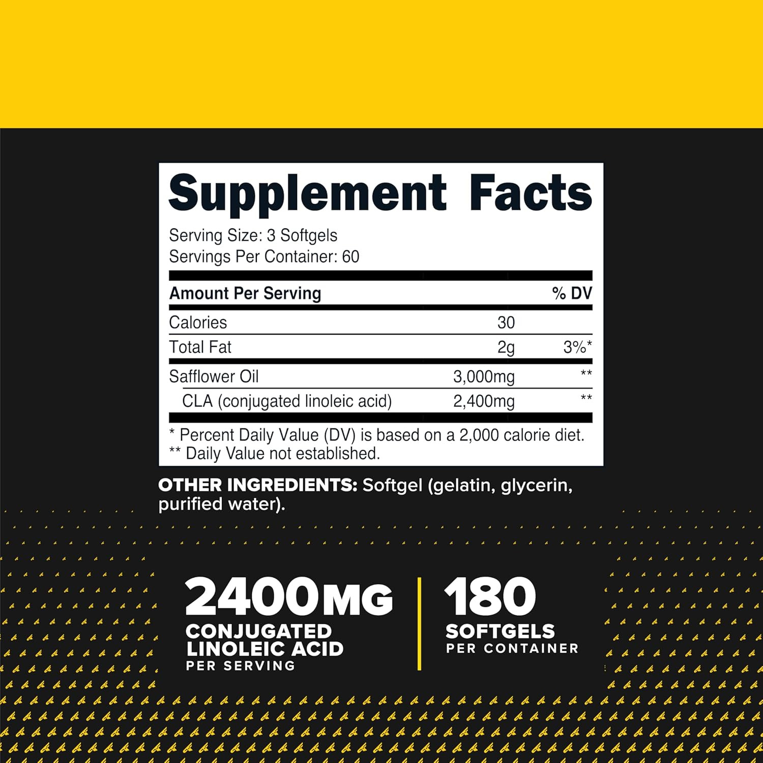 CLA 2400 Mg per Serving (180 Softgels) Weight Management Supplement for Men And