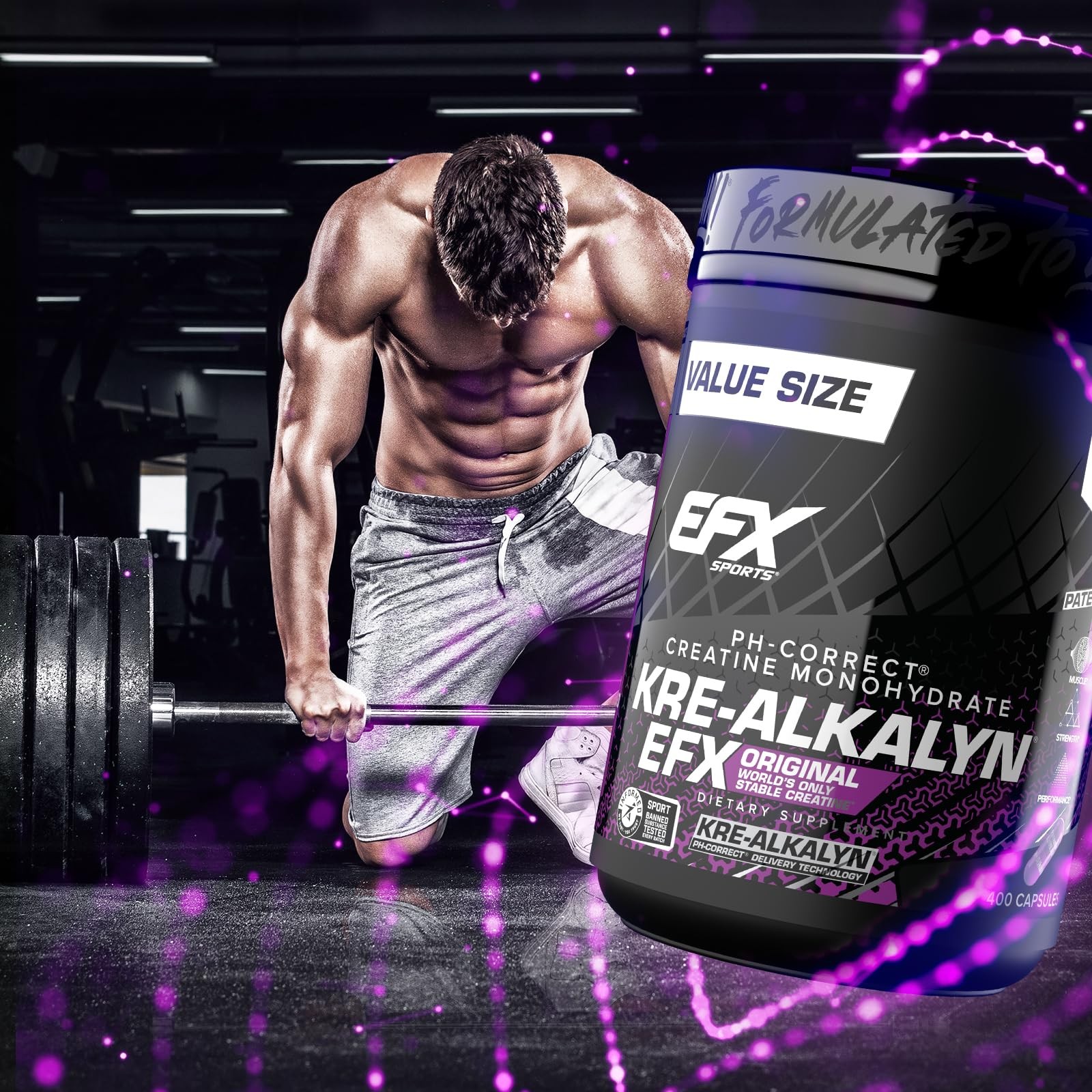 Kre-Alkalyn EFX | pH Correct Creatine Monohydrate Pill Supplement | Strength,…