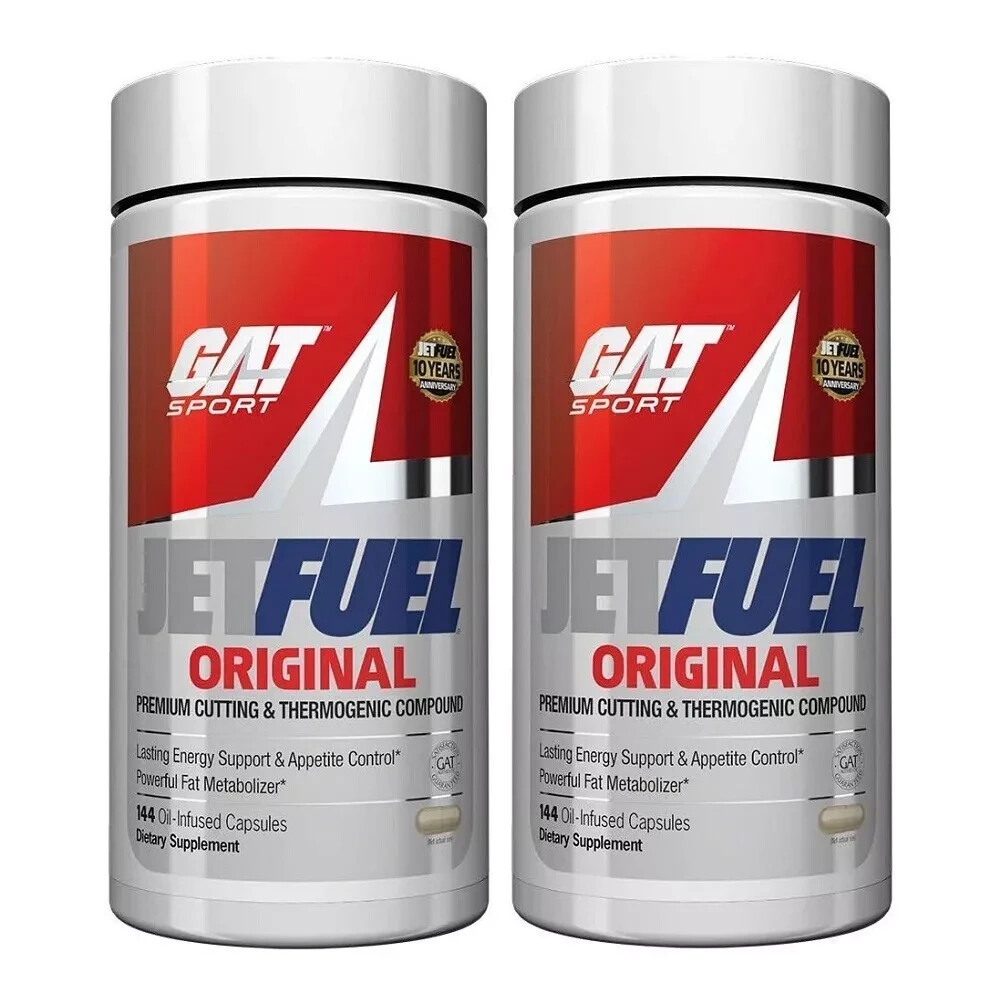 [ 2 Pack ] GAT JETFUEL Original -Fat Burner- 144 Oil-Infused Caps (Jet Fuel)