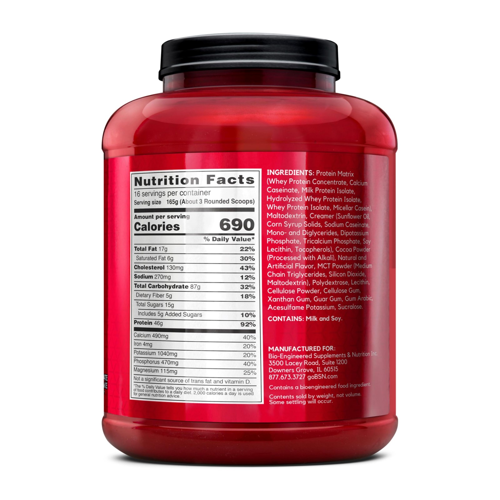 BSN TRUE-MASS Weight Gainer, Muscle Mass Gainer Protein Powder, Chocolate