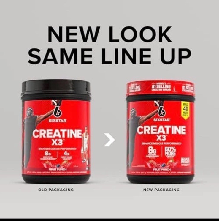 LOT OF (2) Six Star Creatine Monohydrate Powder Fruit Punch Muscle Building