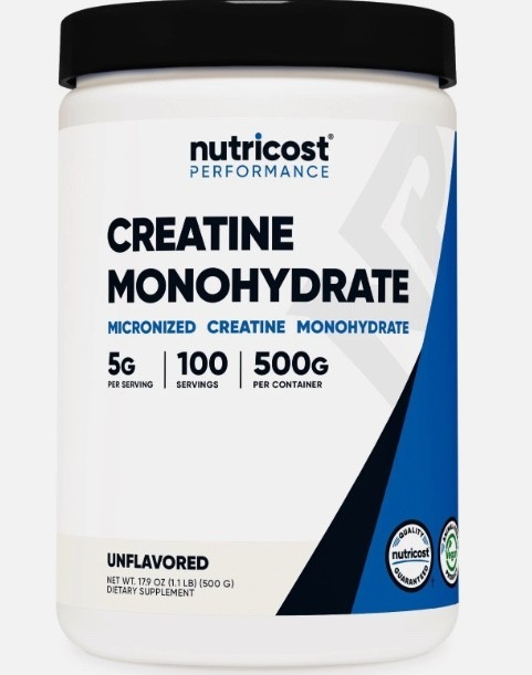 Nutricost Micronized Creatine Monohydrate Powder 500g (100 Servings) Unflavored