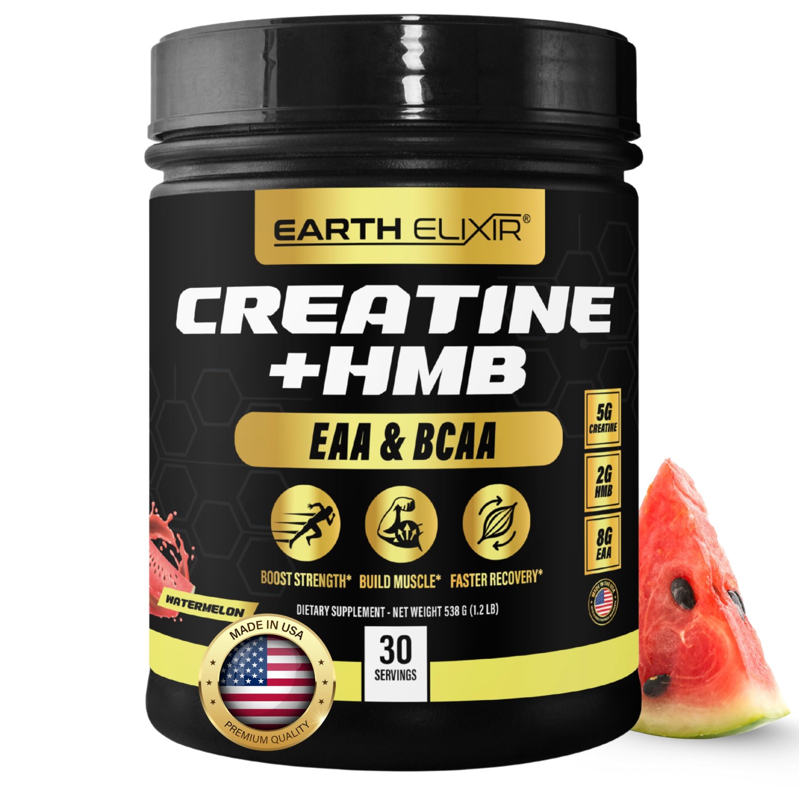 Creatine HMB Supplements for Men and Women w/Essential Amino Acids | EAA & BC…