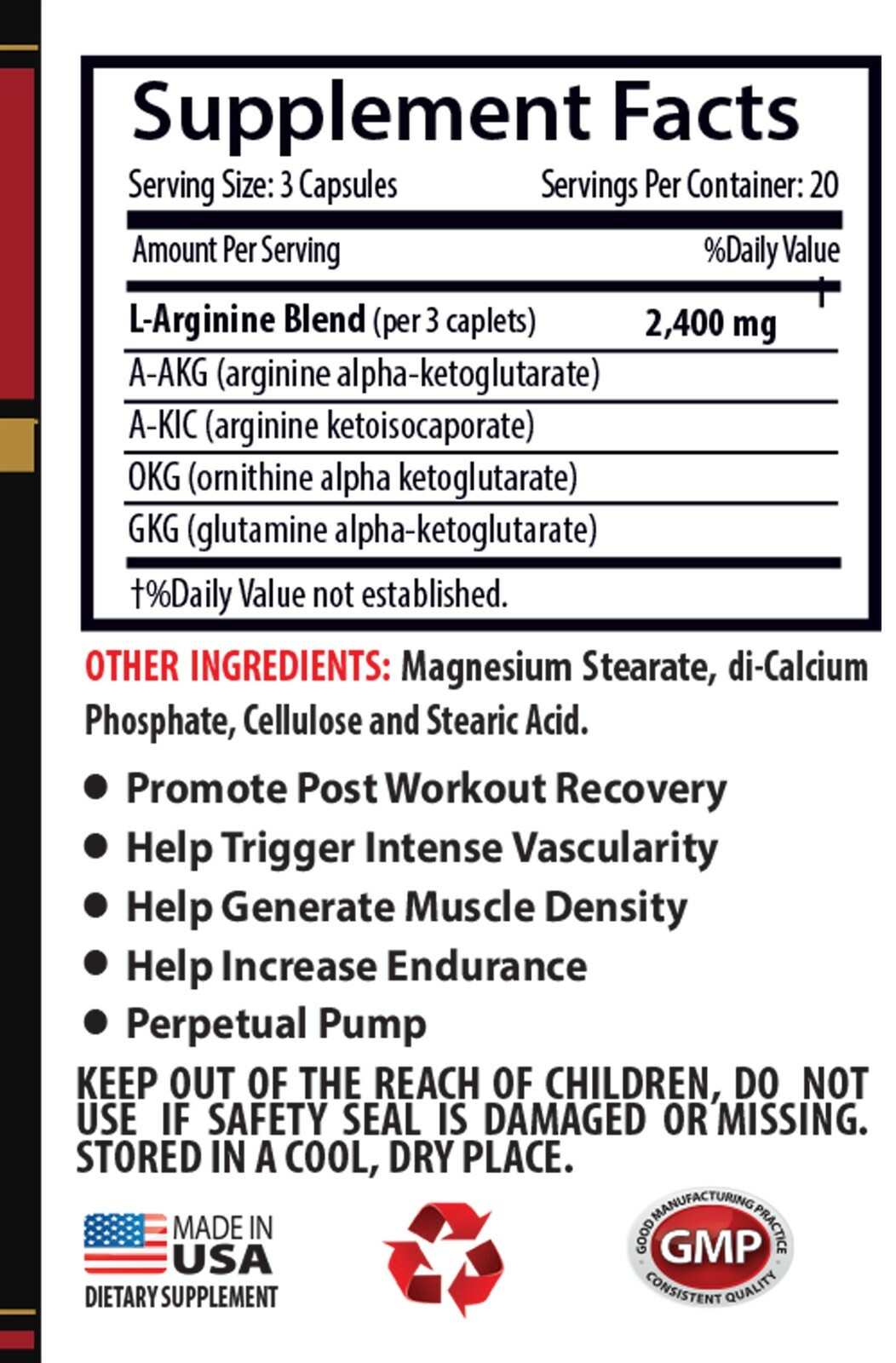Nitric oxide – NITRIC OXIDE 2400 Mg – 1B – increases blood flow