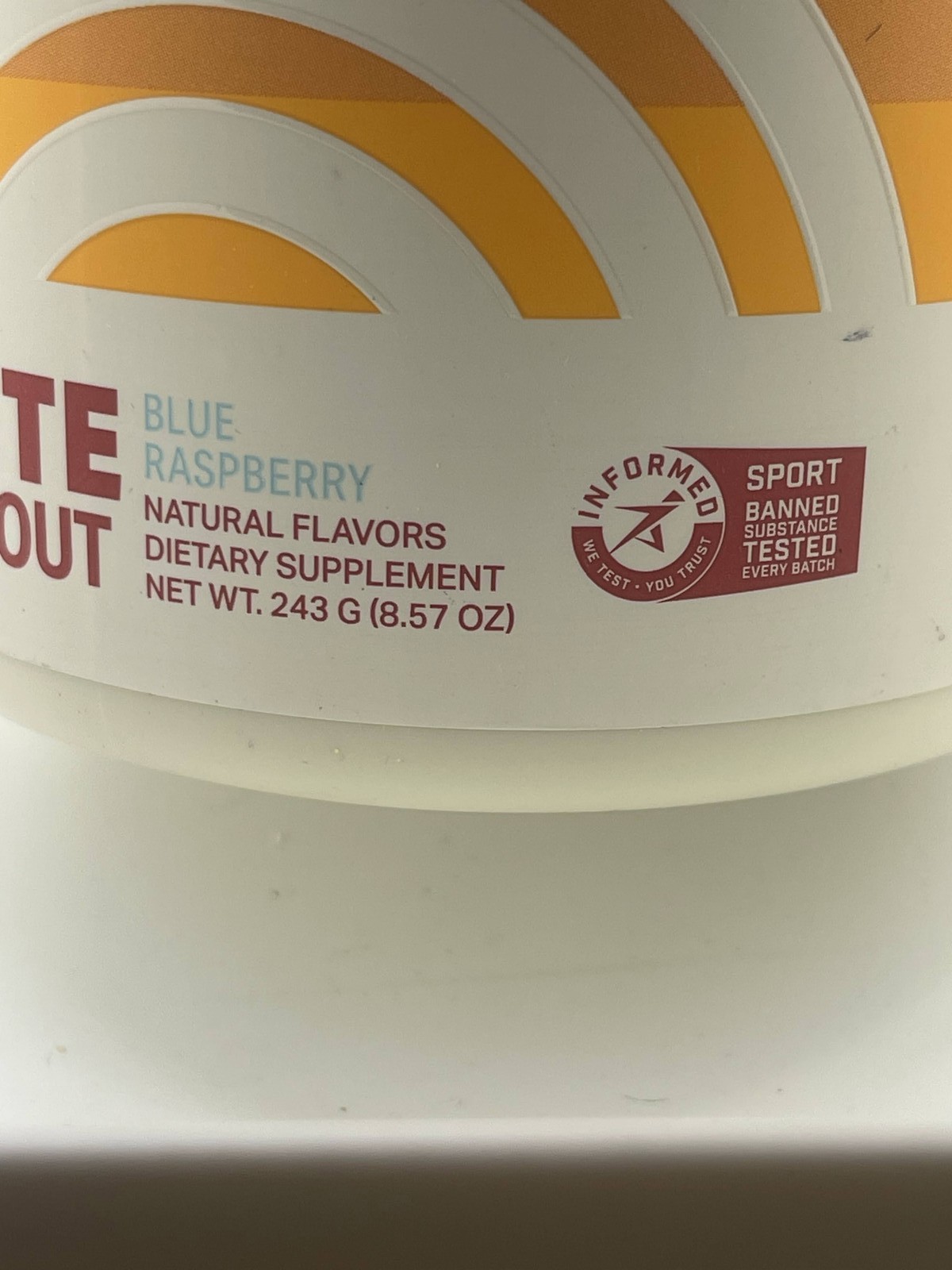 PODIUM Natural Flavors & Sweeteners Athlete Pre Workout Blue Raspberry Exp 01/26
