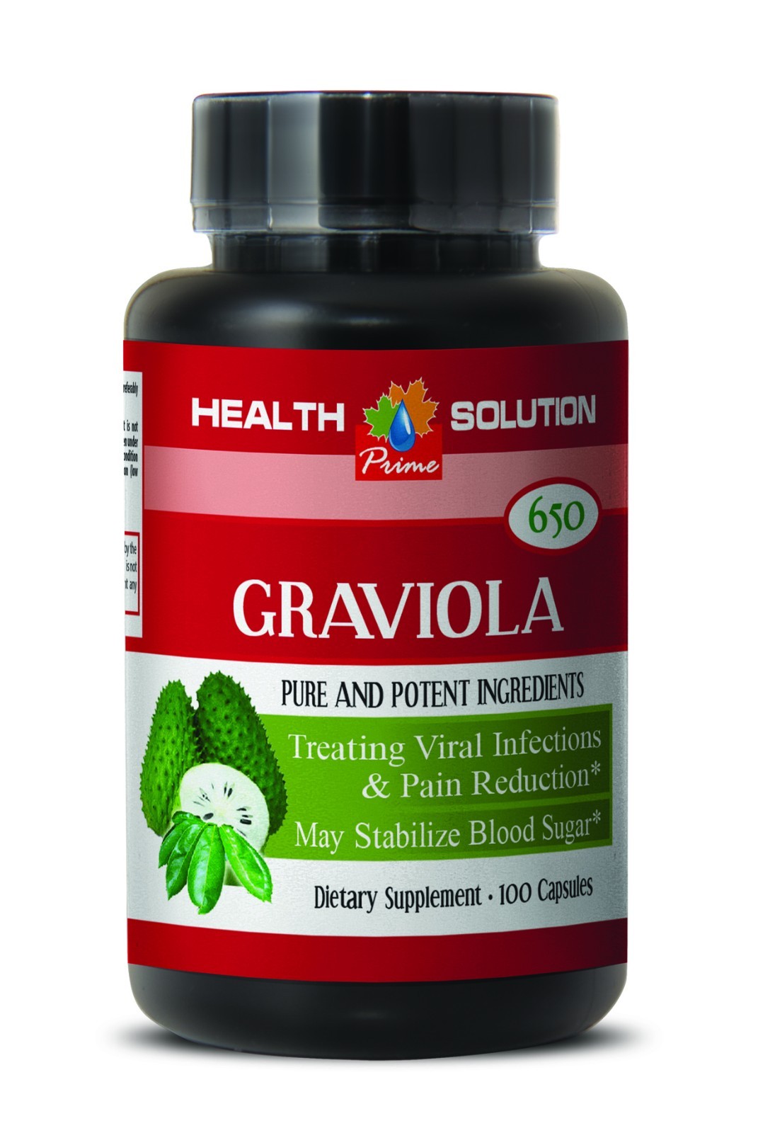 natural remedies capsules – GRAVIOLA Leaf Extract 650 Mg – absorb nutrients – 1B