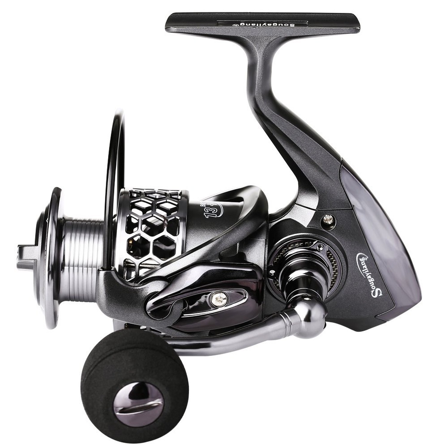 Sougayilang Fishing Reel 13+1BB Light Weight Ultra Smooth Aluminum Spinning F…