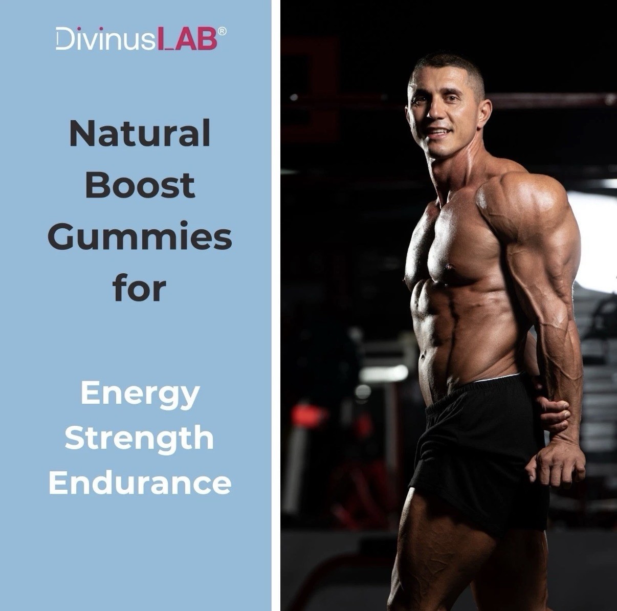 DivinusLab Creatine Monohydrate Gummies 5g Pre Workout For Building Muscle 120Ct