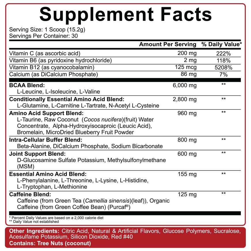 5% Nutrition Rich Piana All Day You May | CAFFEINATED | BCAA AMINO ALL FLAVORS