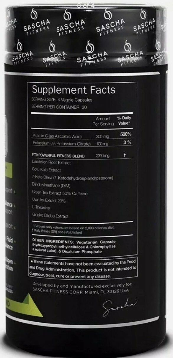 Fit 9 by Sascha Fitness fat loss support ORIGINAL. Perfect Body 🔥