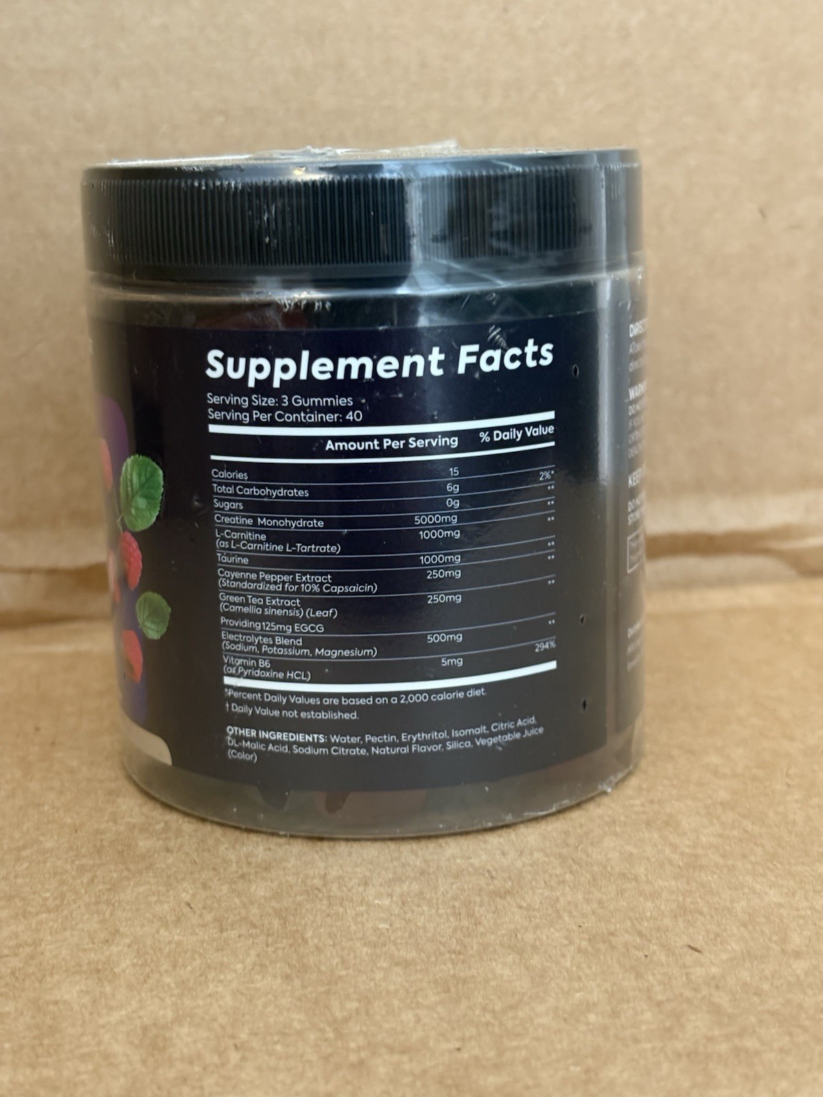 Bageto Creatine Monohydrate Gummies 8000mg 120ct Complex Raspberry Blueberry