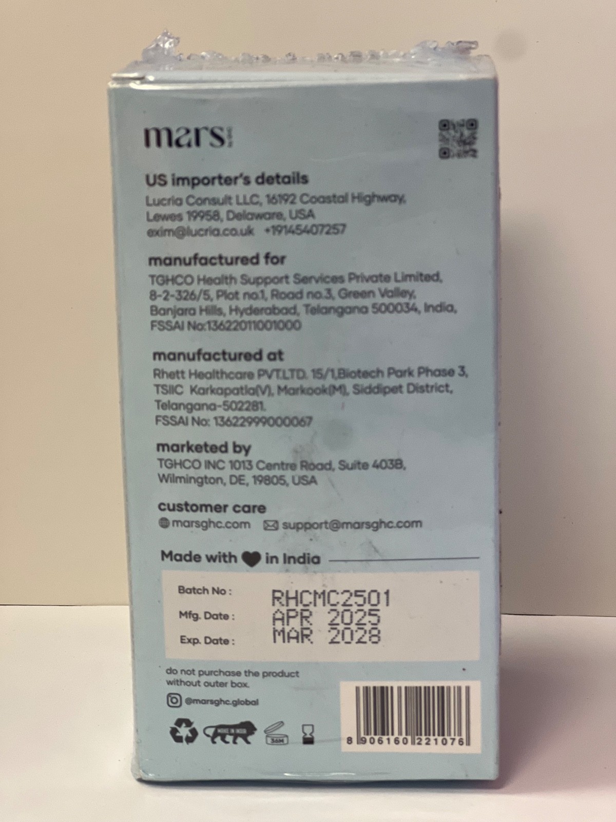 Mars Micronized Creatine Monohydrate 120 Caps -Exp 08/2028