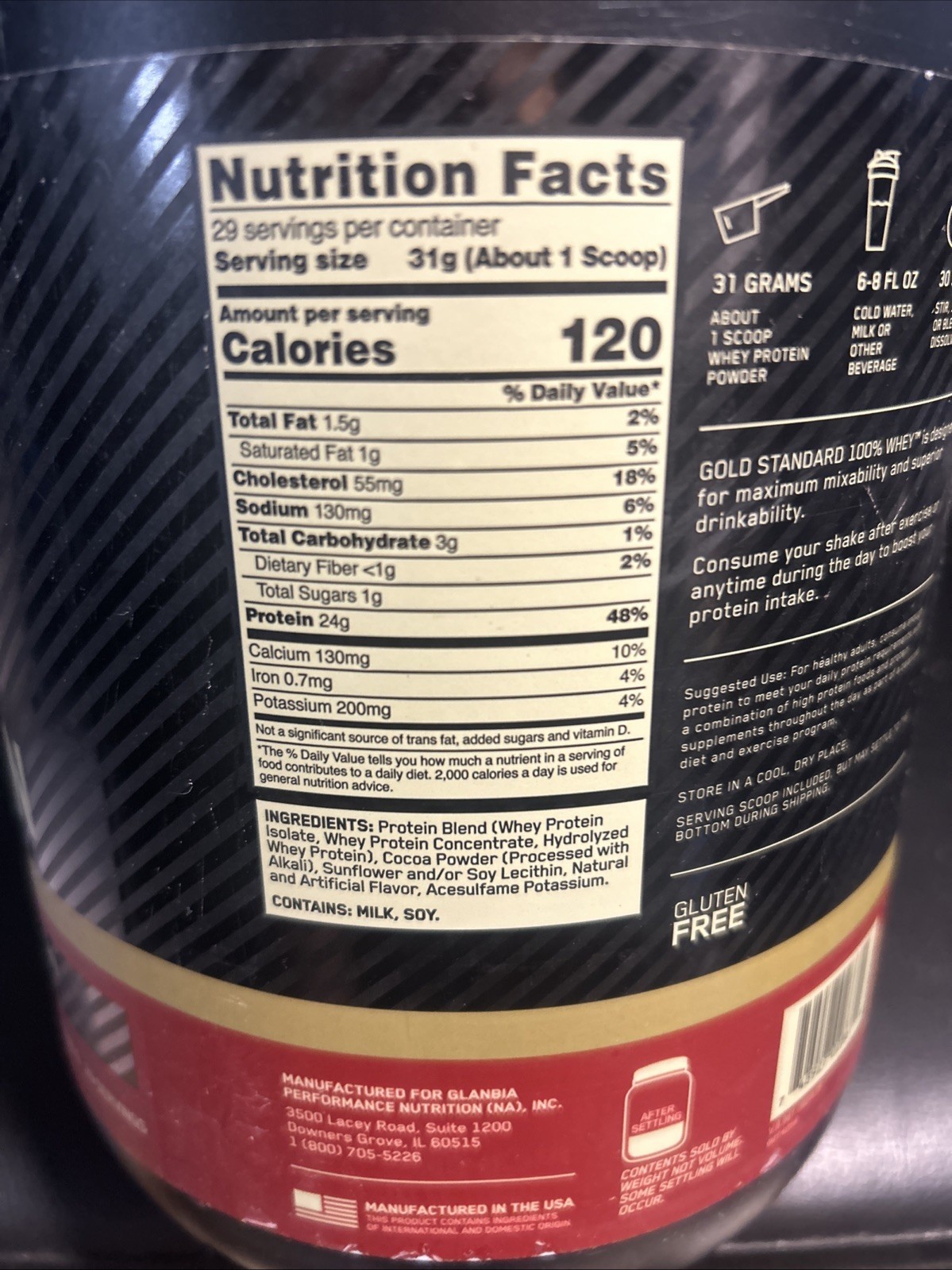 Optimum Nutrition Gold Standard Whey Protein Double Chocolate