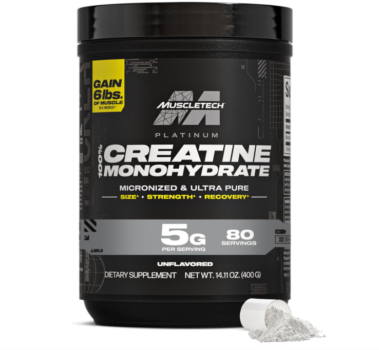 Creatine Monohydrate Powder Micronized Unflavored for Muscle Strength 80 Serving