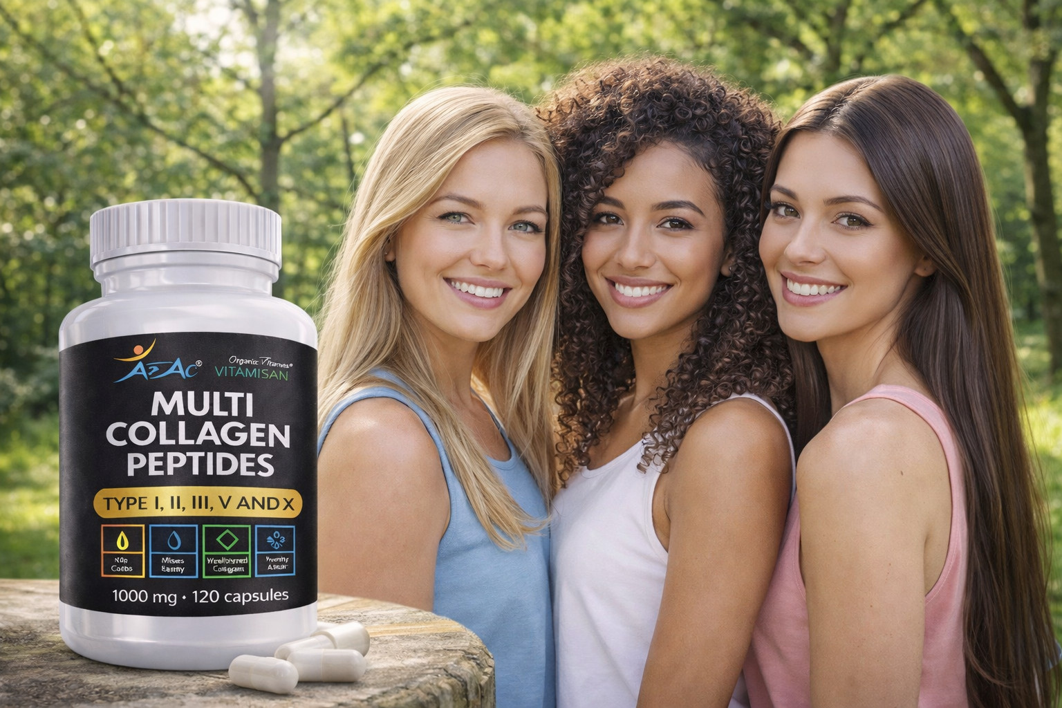 Supplements PILLS Collagen for Healthy Skin, Joints, Hair & Nails 1-Pack 120 CAP