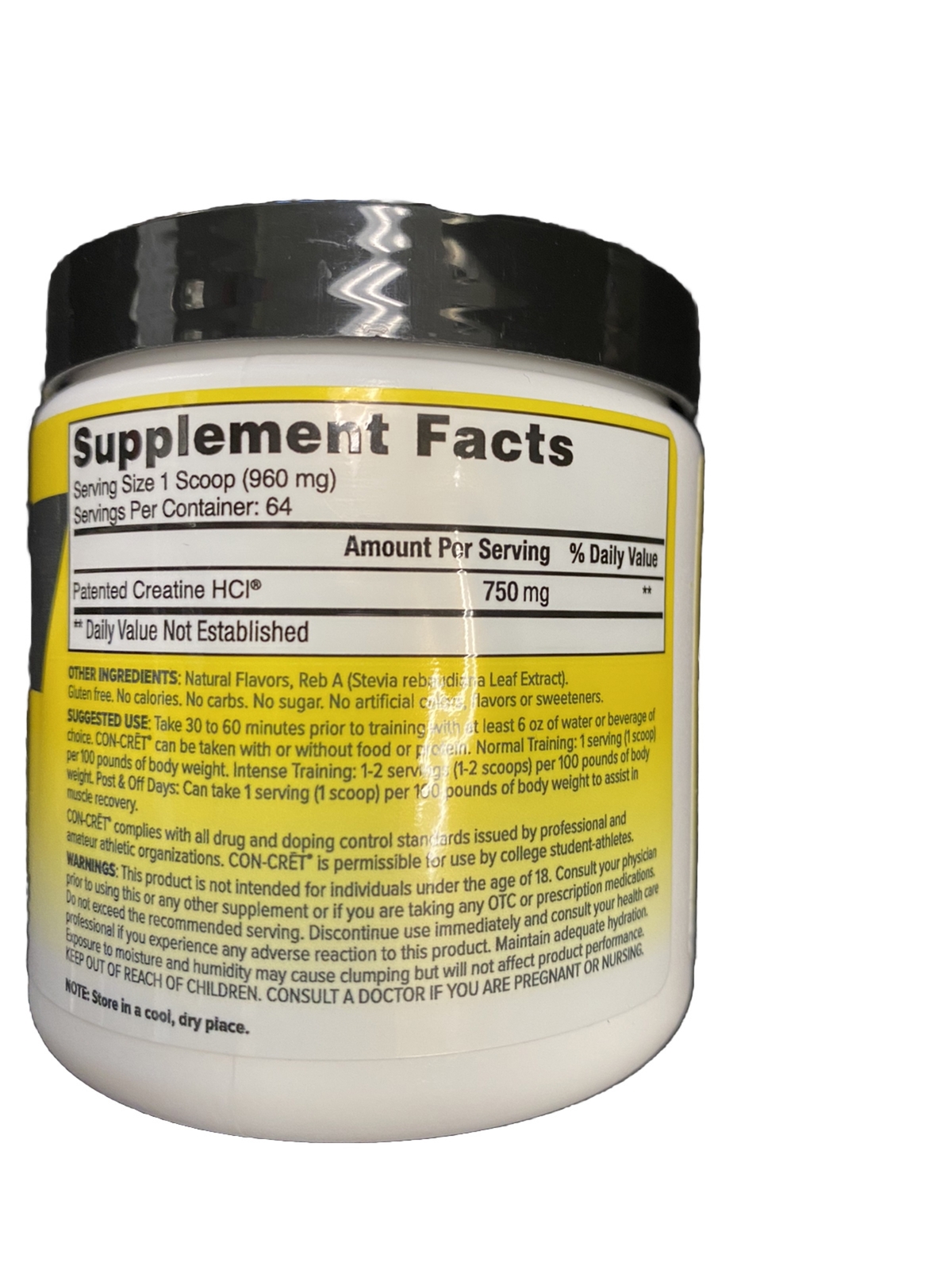 Con-Cret Creatine Powder. Lemon-Lime. 64 Servings