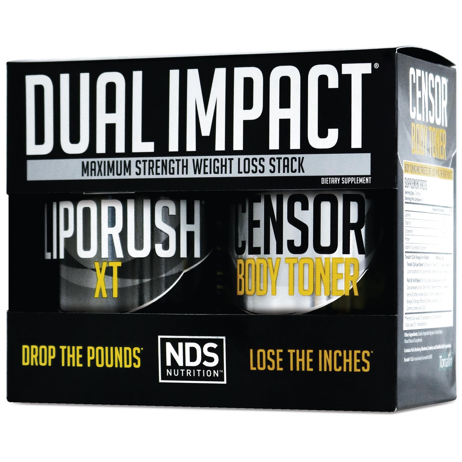 LIPORUSH NDS Nutrition Maximum Strength Dual Impact Stack – Powerful 2-in-1 W…