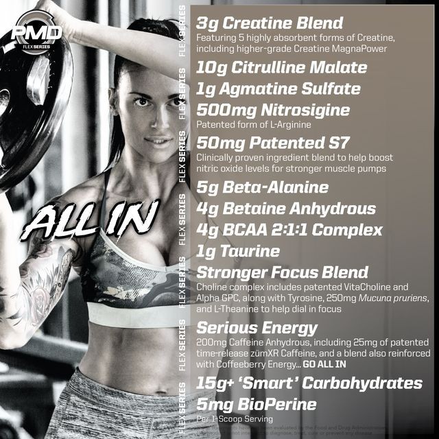 Pump Fuel All In -Medium Stim- Ultimate Muscle Pump Explosive Pre Workout Powder