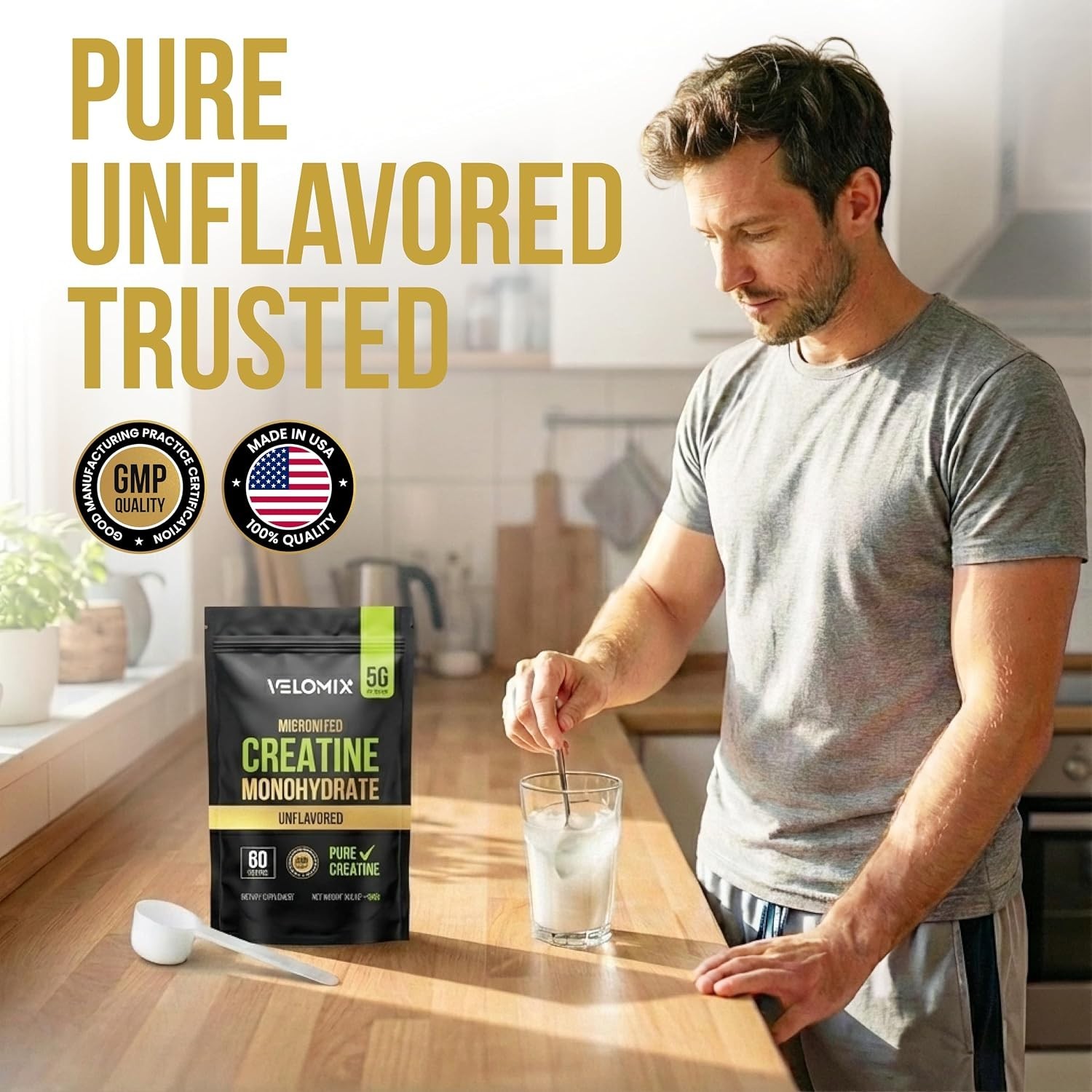 Micronized Creatine Monohydrate Powder – 100% Pure Creatine Powder Unflavored…