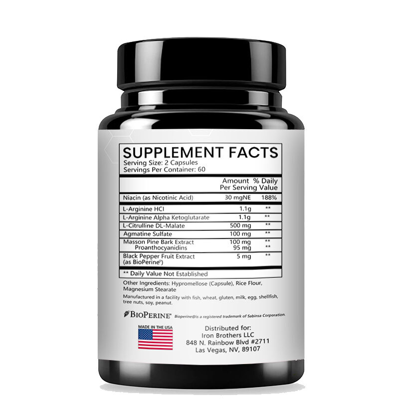 Nitric Oxide Booster Supplements , Support Healthy Blood Circulation,120Capsules