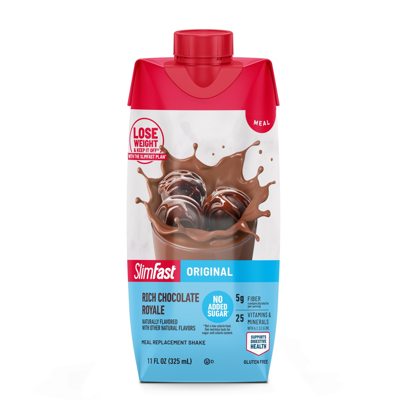 Slimfast Meal Replacement Shake Original Rich Chocolate Royale No Added Sugar