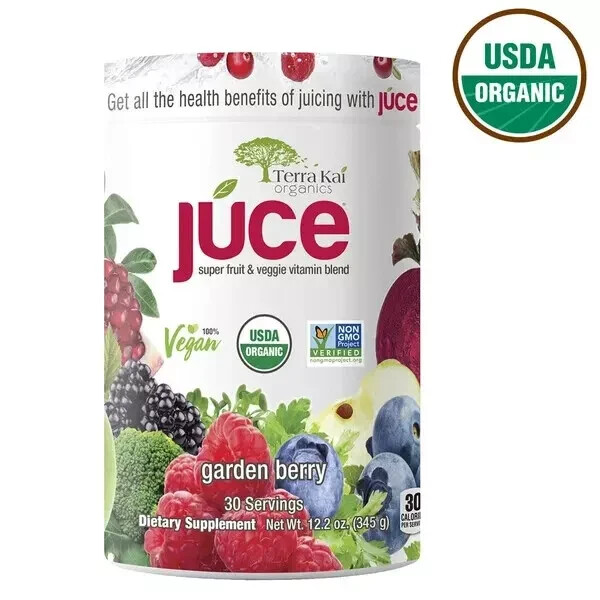 2 PACK – Terra Kai Organics Juce SUPER FRUIT & VEGGIE BLEND Drink. 12.2 oz.