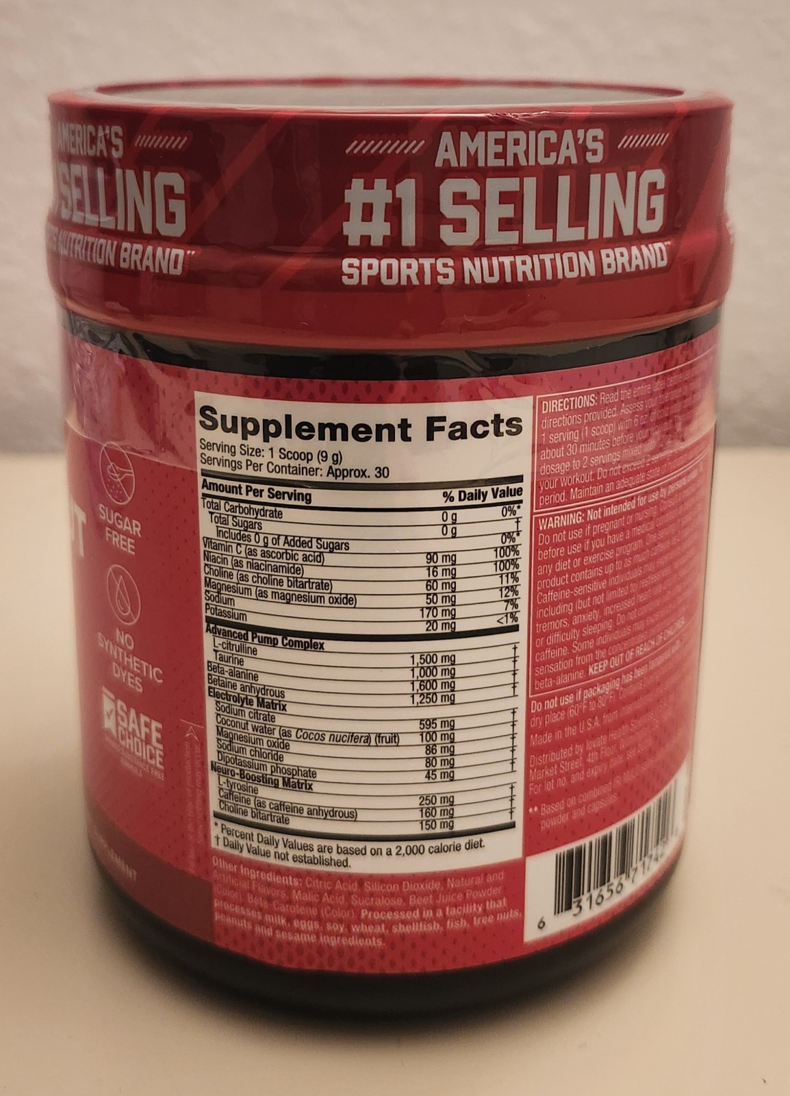 Six Star Pre Workout Explosion 2.0 Fruit Punch Energy 30 Servings Exp. 12/08/27