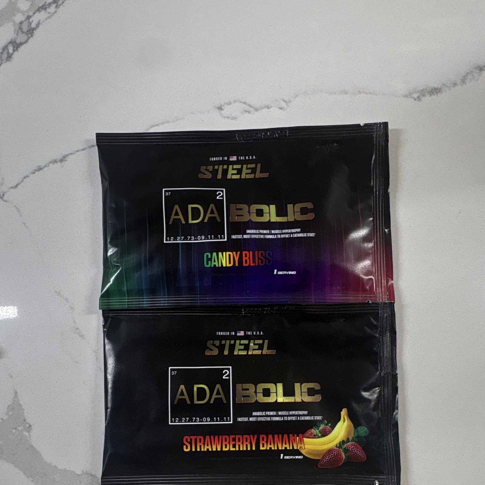 *NEW* 2pack of Steel AdaBolic Powder Pack, Assorted Flavors, Muscle Hypertrophy