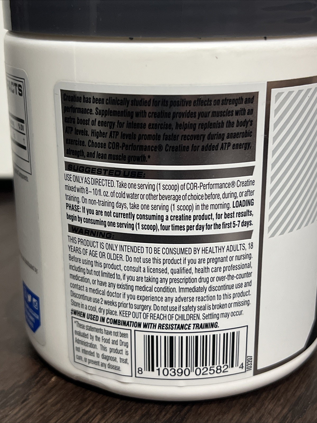 Cellucor Cor-Performance Creatine, Unflavored, Exp 12/26, 72 Servings