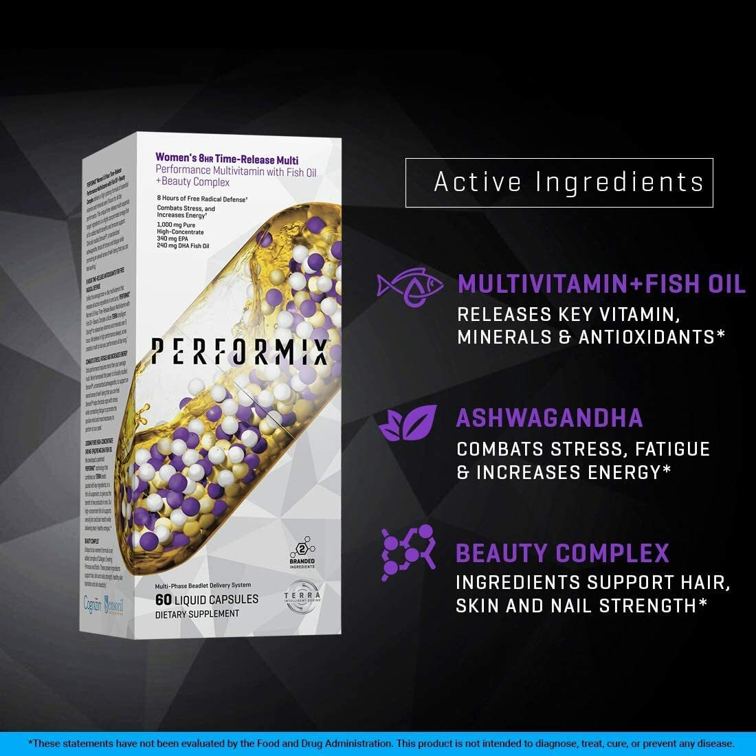 Performix Women’s 8 HR Time-Release Multi with Fish Oil ***STICKY CAP SALE***